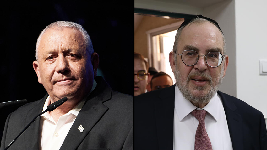 Yaakov Asher and Gadi Eisenkot (Photo: AP Photo/David Goldman, טל שחר) יעקב אשר גדי איזנקוט