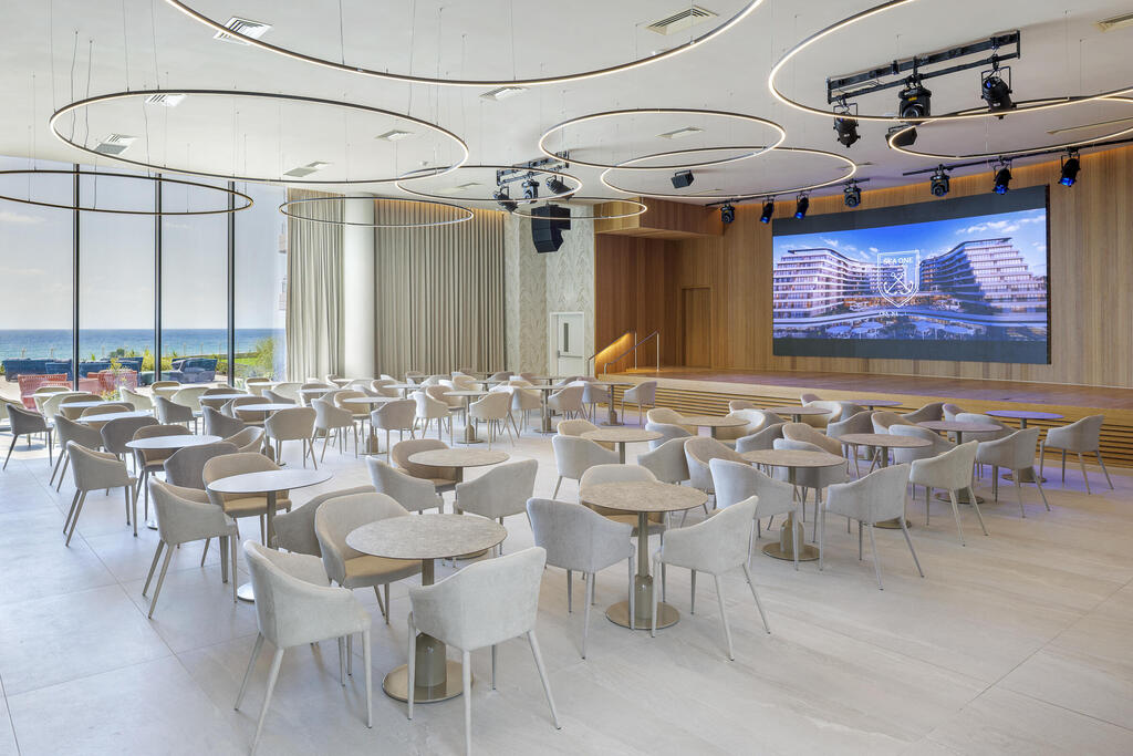 SEA ONE's auditorium and private cinema provide space for lectures, performances, screenings and community events (Photo: Eran Turgeman) SEA ONE's auditorium and private cinema provide space for lectures, performances, screenings and community events