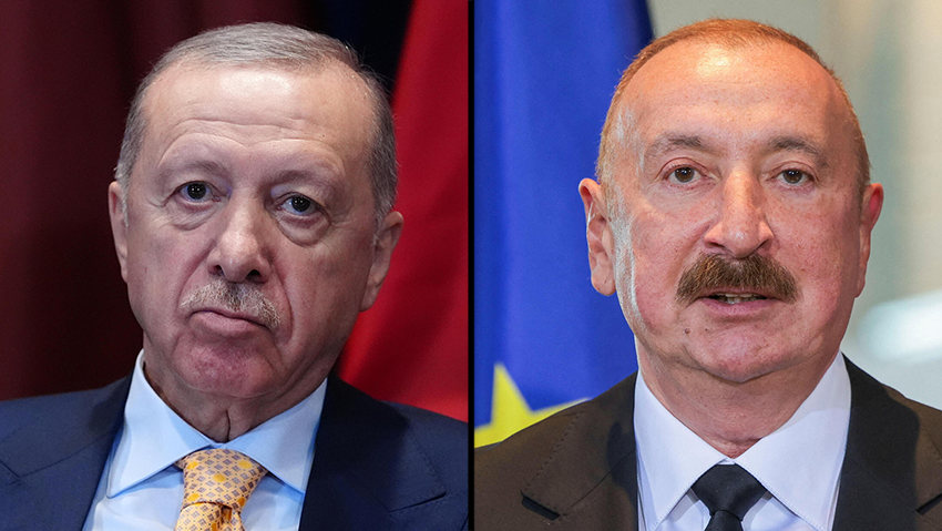 Will they find a way to talk? Aliyev and Erdogan (Photo: AP Photo/Julia Demaree Nikhinson, REUTERS/Christian Mang) נשיא טורקיה רג'פ טאיפ ארדואן אילהם אלייב נשיא אזרבייג'ן