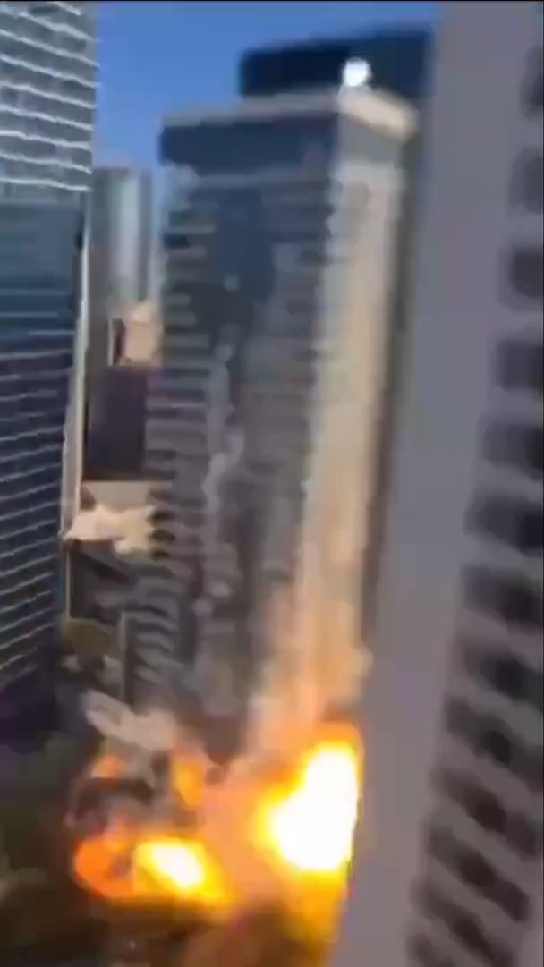 حمله موشکی ایران در رمات گان (تصویر ویدئویی)