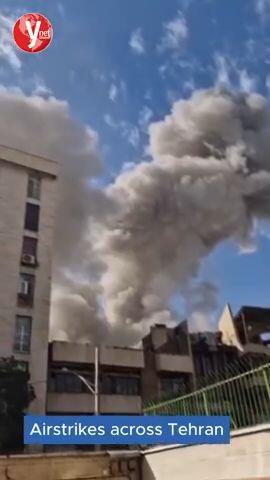Airstrikes across Tehran vert