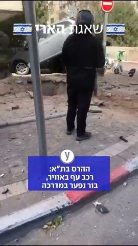 הרס בתל אביב: רכב עף באוויר 