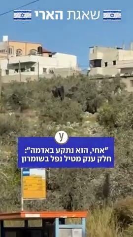 חלק ענק מטיל נפל בשומרון