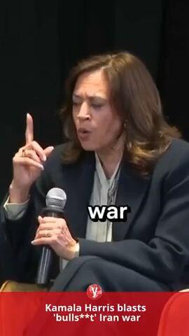 Kamala Harris blats bullshit iran war