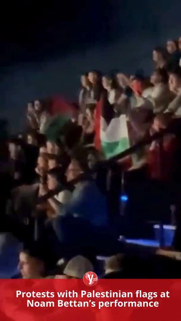 Protests with palestinian flags eurovision