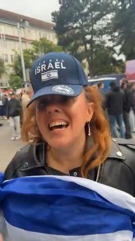 Esther from Albania came to support Israel at Eurovision