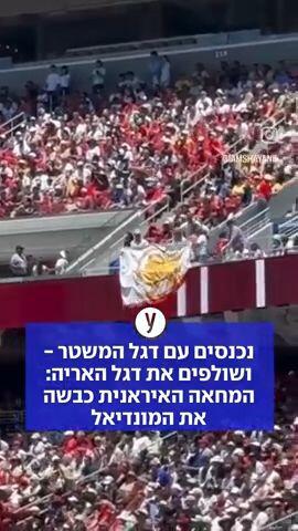 נכנסים עם דגל המשטר - ושולפים את דגל האריה: המחאה האיראנית כבשה את המונדיאל