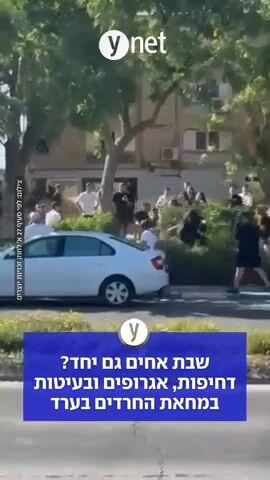 שבת אחים גם יחד? דחיפות, אגרופים ובעיטות במחאת החרדים בערד 