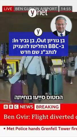 בן גוריון Out, בן גביר In: ב-BBC החליטו להעניק לנתב"ג שם חדש