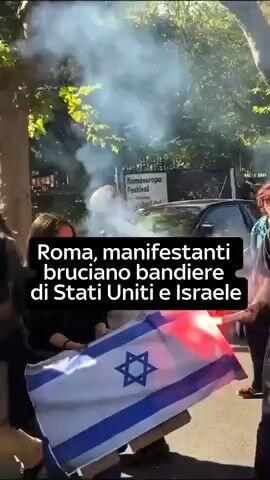 Italy: Protesters burn Israeli, US flags