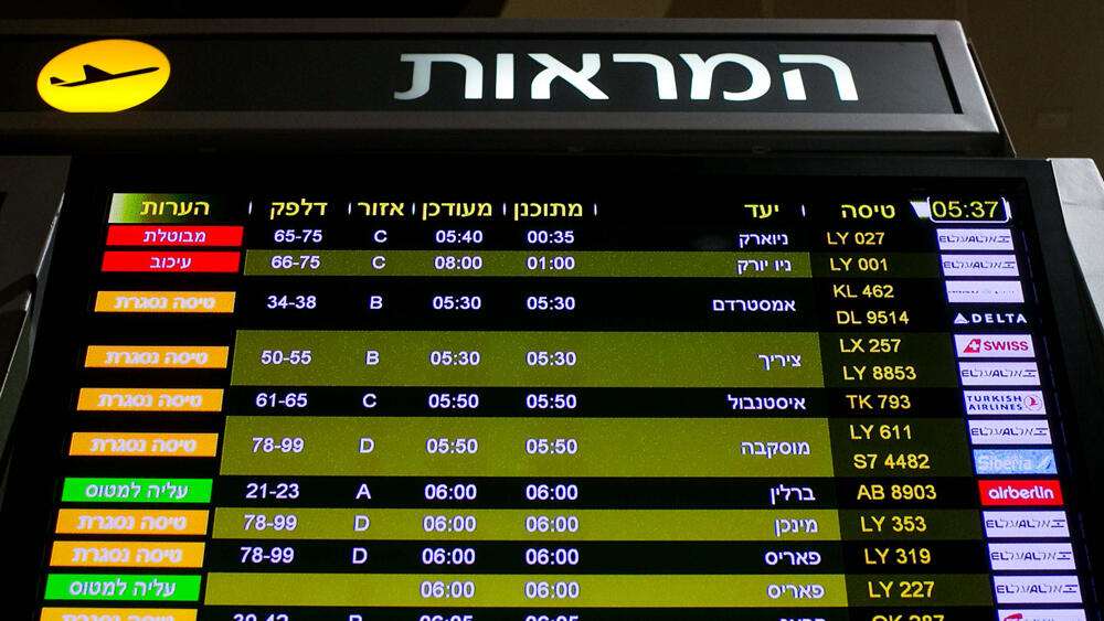 Flight departures from Israel 