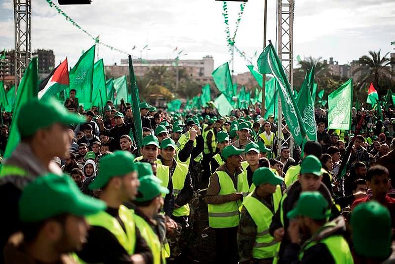Hamas members in Gaza 