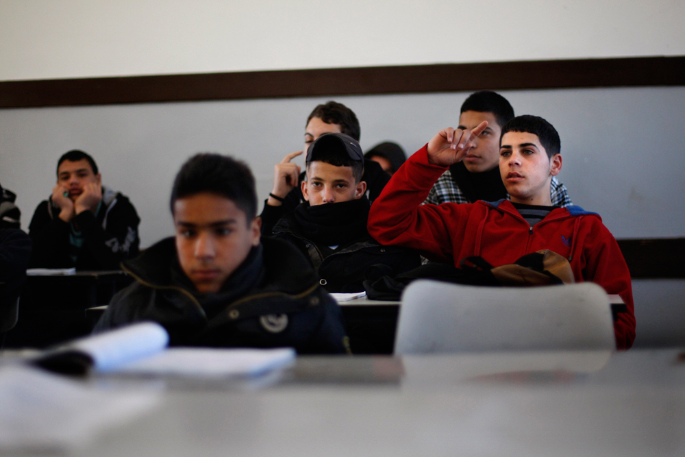 Palestinian students in Ramallah 