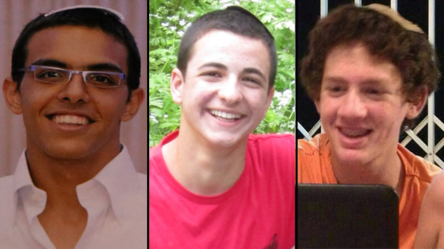 L-R: Eyal Yifrah, Gil-Ad Shaer and Naftali Frenkel were kidnapped and murdered by Hamas in June 2014 