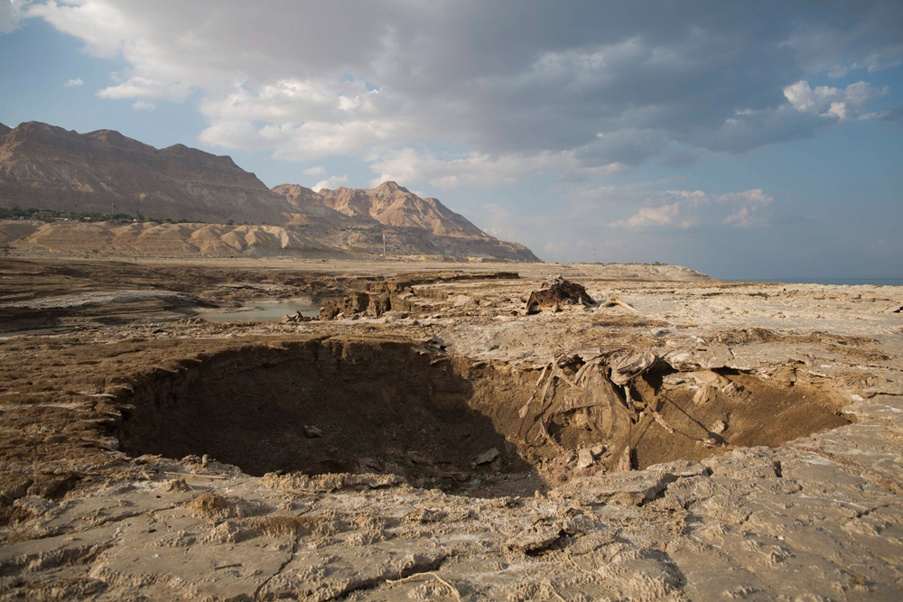 A sinkhole opens in southern Israel as the Dead Sea continues receding 