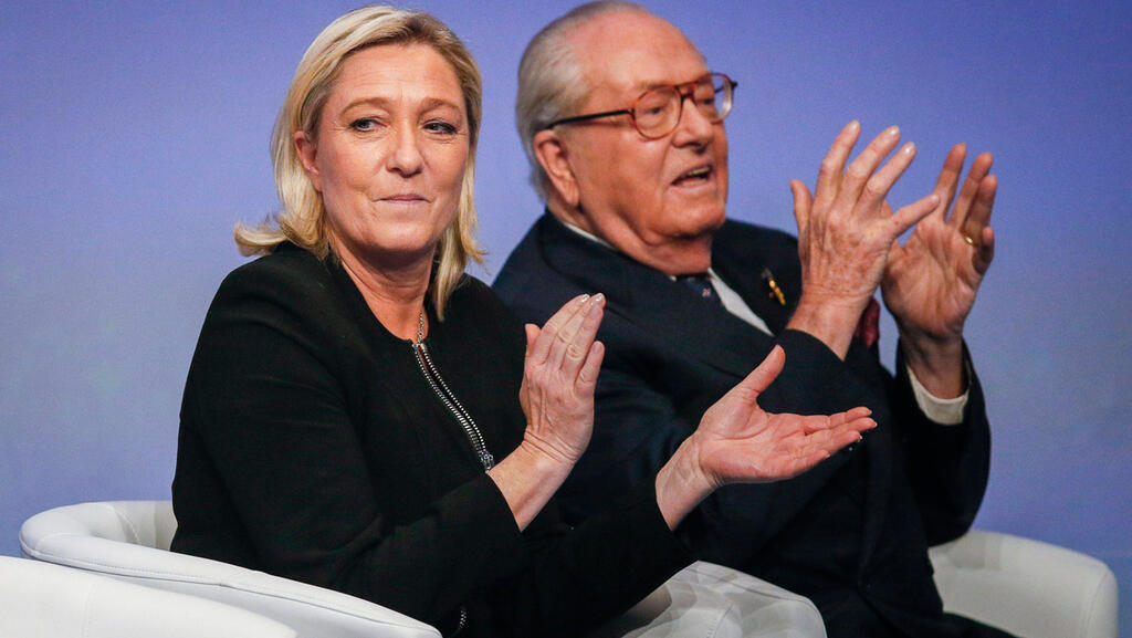 Marine Le Pen with father Jean-Marie Le Pen 