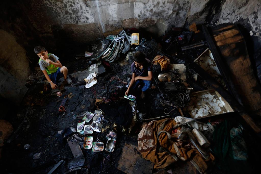 The Dawabshe family home was set alight by Jewish terrorists (Photo: EPA) The Dawabshe family home was set alight by Jewish terrorists