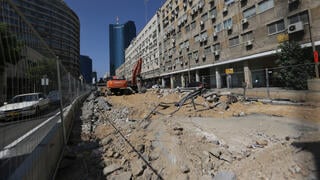 חפירות הרכבת הקלה בת"א