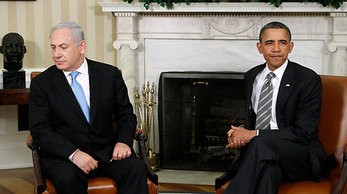 Prime Minister Benjamin Netanyahu and former Democratic president Barack Obama at the White House in 2015 