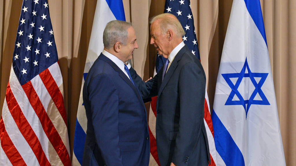 Benjamin Netanyahu and Joe Biden in 2016 