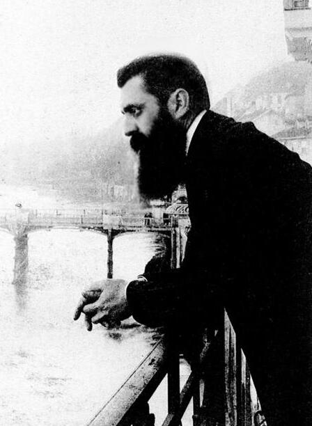Theodor Herzl at the first Zionist conference Theodor Herzl at the first Zionist conference