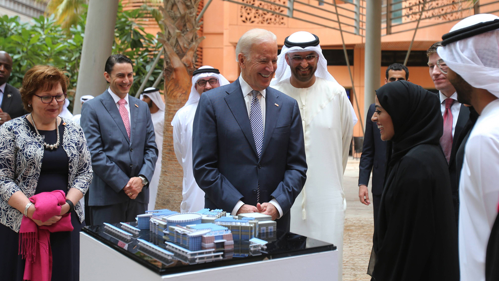 President-elect Joe Biden in the UAE in 2016, during his term as vice president 