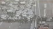 החסימה בכביש 1, הבוקר
