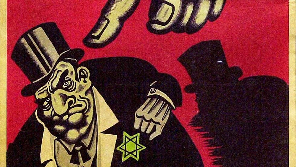 Nazi propaganda poster against Jews 