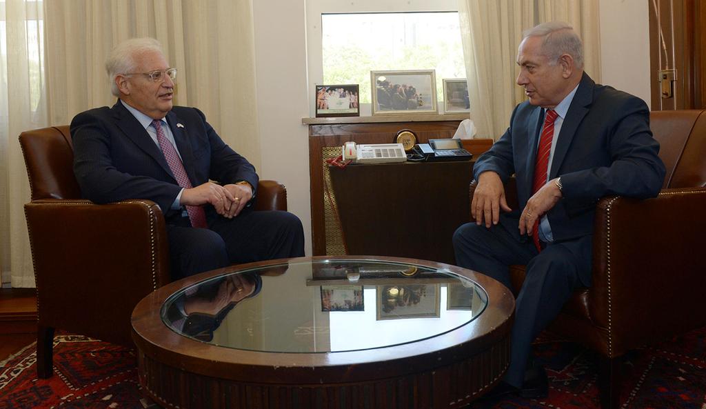 U.S Ambassador to Israel David Freidman and Prime Minister Benjamin Netanyahu meeting in Jerusalem 
