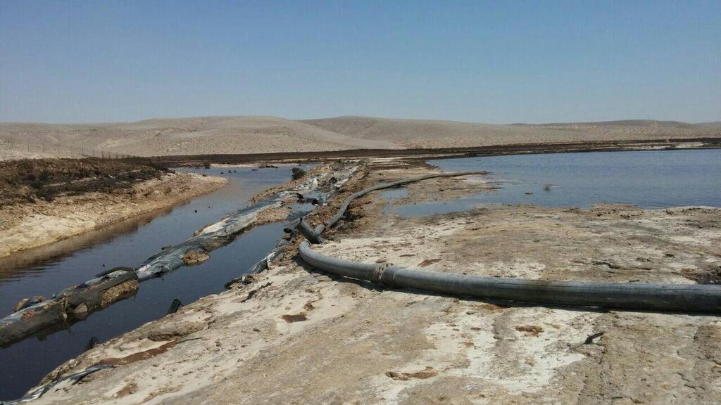 Damage from the Ashalim Creek disaster in 2017 (Photo: Ministry of Environmental Protection) Damage from the Ashalim Creek disaster in 2017