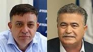עלו לסיבוב השני. עמיר פרץ ואבי גבאי 