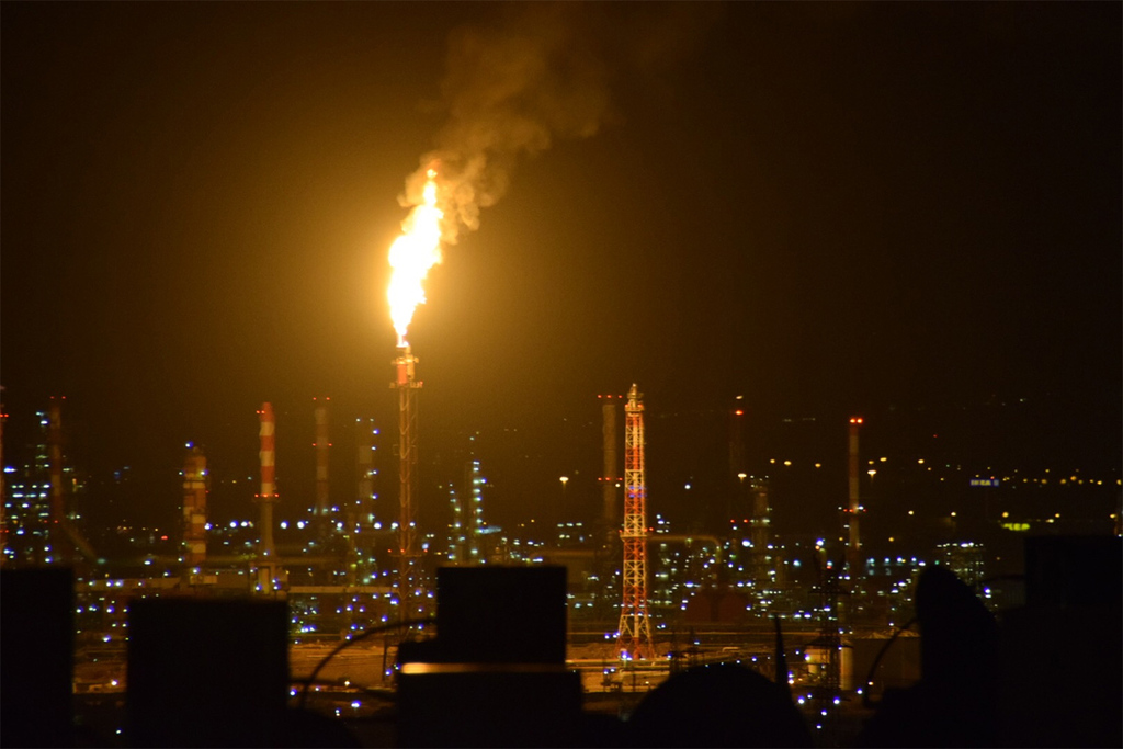 Haifa’s Bay’s oil refineries 
