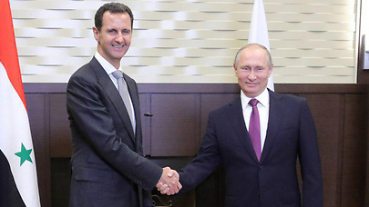 Syrian President Bashar Assad and Russian President Putin in Sochi