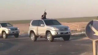 Armed Bedouin wedding convoy