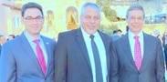 השגריר לשעבר דני איילון עם הקונכ"ל ליאור חייט וסגנו גיא גלעדי