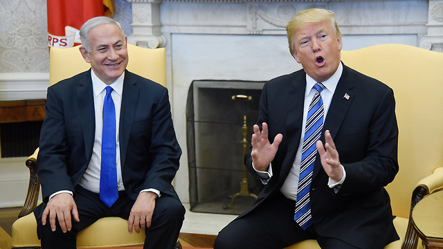 Benjamin Netanyahu and Donald Trump in the White House in 2018 