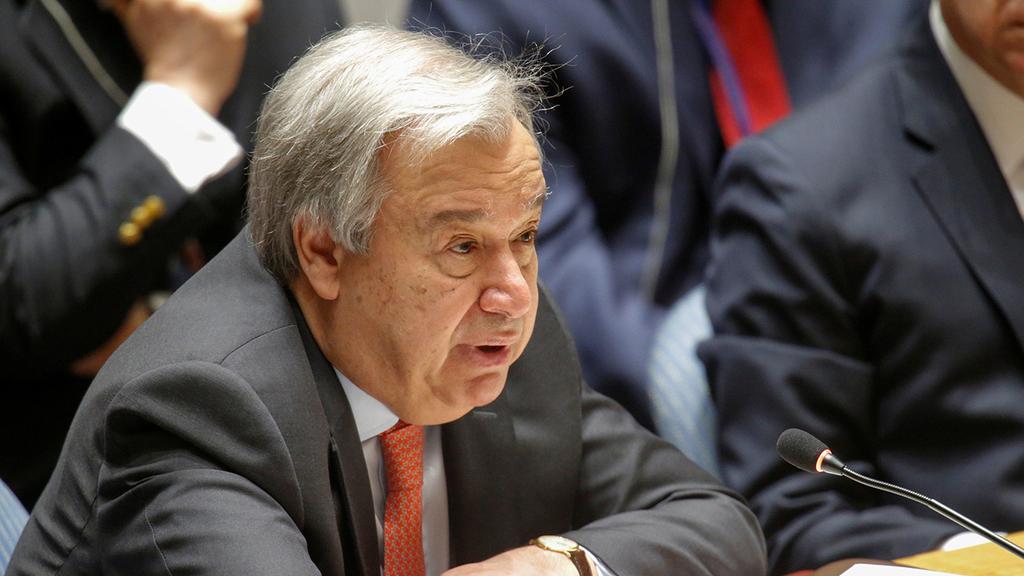 UN Secretary-General Antonio Guterres (Photo: AFP) דיון מועצת הביטחון של האו"ם על התקיפה בסוריה