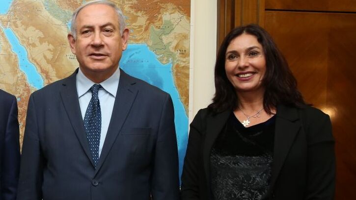 שרת התרבות והספורט מירי רגב, ראש הממשלה בנימין נתניהו, נשיא איגוד הג'ודו העולמי מריוס וייזר ויו"ר איגוד הג'ודו הישראלי משה פונטי