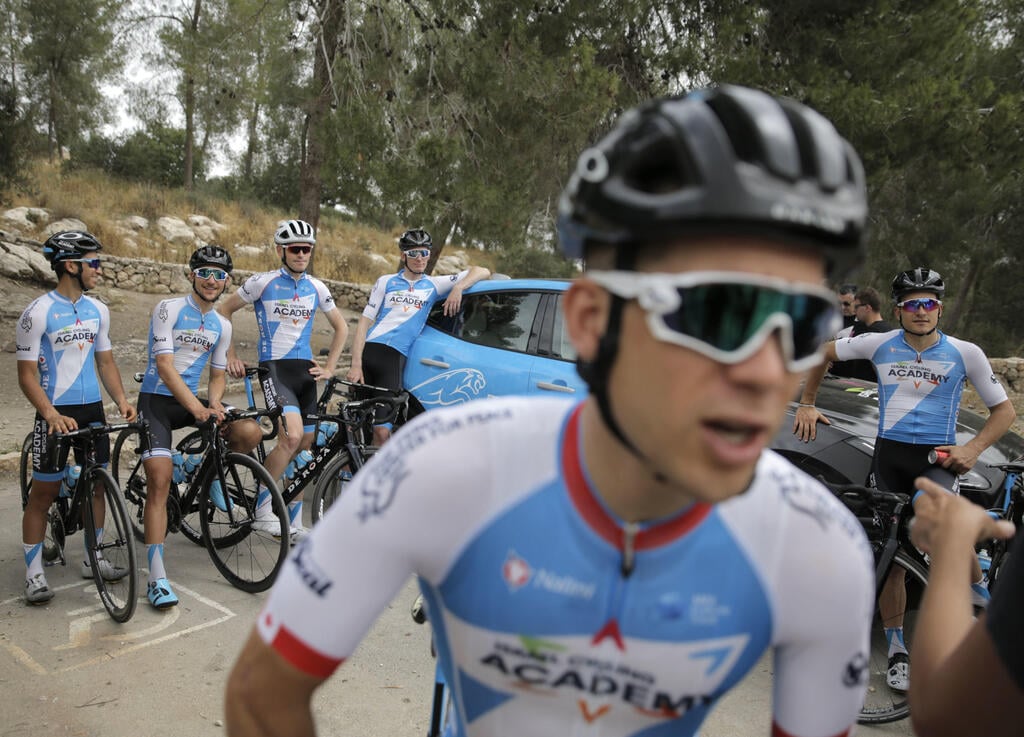 Israel Cycling Academy cyclists (Photo: AP) Israel Cycling Academy cyclists