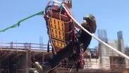 יו טיוב: חילוץ פועל באתר בנייה