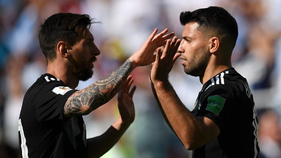 סרחיו אגוארו ולאו מסי חוגגים (צילום: gettyimages) סרחיו אגוארו ולאו מסי חוגגים