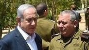 גדי איזנקוט בנימין נתניהו ביקור ב אוגדת עזה