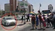 דריסה בשדרות רגר בבאר שבע במהלך ההפגנה של הקהילה הלהט"בית