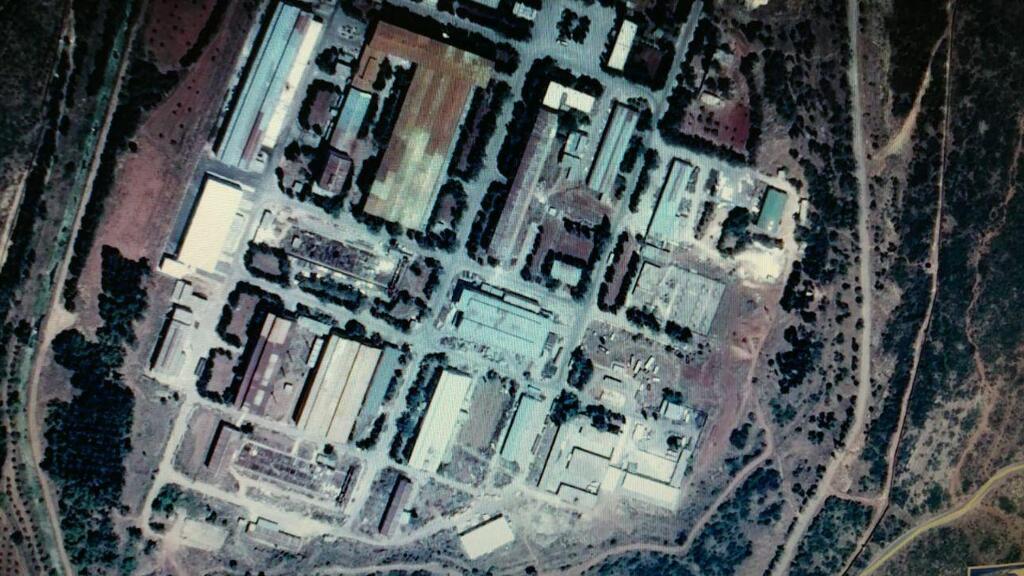 Syrian military industry compound near Hama (Photo: Intelitimes) תקיפה מפעלים ביטחוניים מסיאף מחוז חאמה סוריה