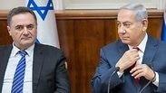 צחי ברוורמן, בנימין נתניהו וישראל כץ בישיבת הממשלה