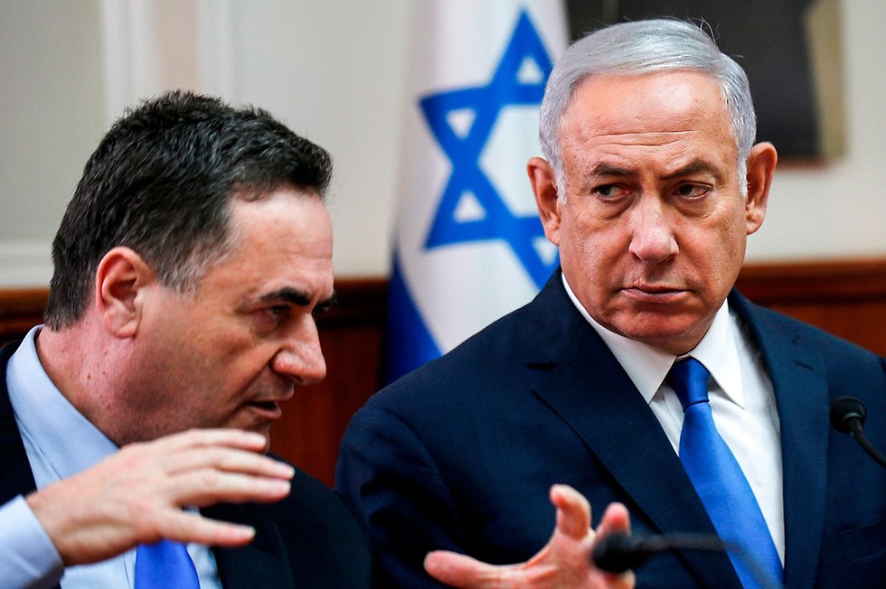 בנימין נתניהו וישראל כץ (צילום: AFP) בנימין נתניהו ישיבת ממשלה
