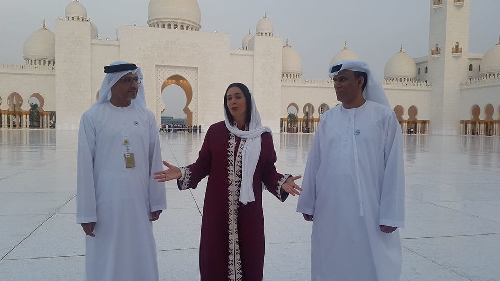 Then-Culture Minister Miri Regev visiting Abu Dhabi (Photo: Hen-Kadem Maktobi) מירי רגב