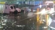 קריסת קיר מחסן אמאזון בולטימור מרילנד ארה"ב