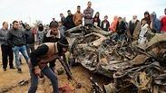 שרידי הרכב שבו בוצעה הפעילות והופצץ בידי כלי טייס אחרי יציאת הכוח ממנו