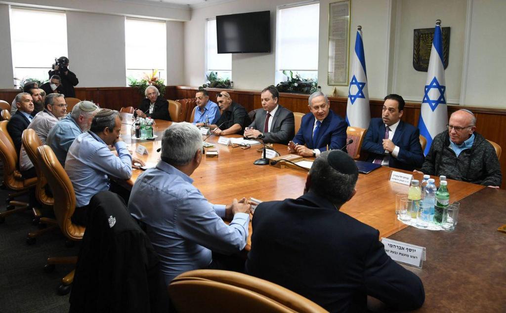 Benjamin Netanyahu meeting with Yesha Council leadership, December 2018 (Photo: GPO) ראש הממשלה בנימין נתניהו נפגש עם ראשי רשויות יש"ע